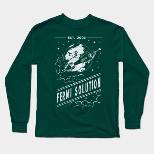 The Fermi Solution (white monochrome) Long Sleeve T-Shirt